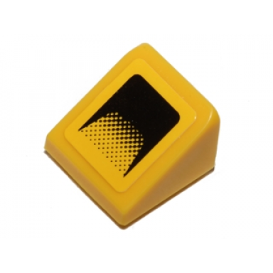 yellow slope 30 1 x 1 x 2 3 with car air intake pattern sticker - set 40193