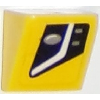 yellow slope 30 1 x 1 x 2 3 with chevrolet corvette lower headlight pattern model left side sticker - set 75870