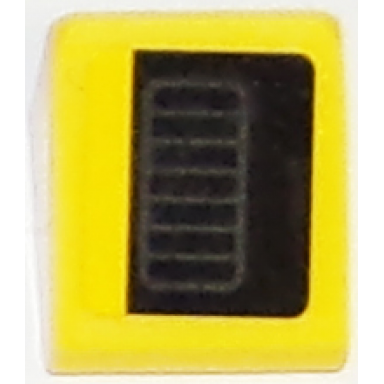 yellow slope 30 1 x 1 x 2 3 with chevrolet corvette bumper air vent pattern model left side sticker - set 75870