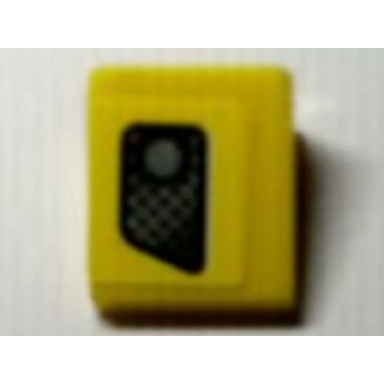 yellow slope 30 1 x 1 x 2 3 with headlight pattern model left side sticker - set 8135