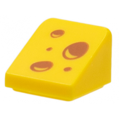 yellow slope 30 1 x 1 x 2 3 with swiss cheese pattern