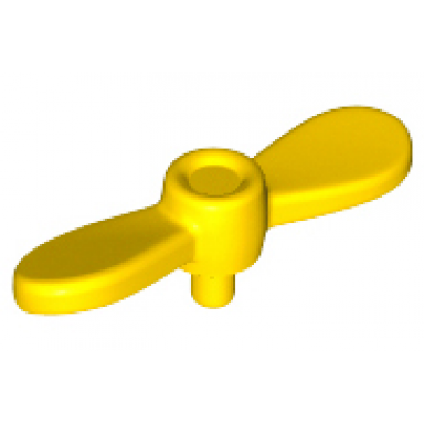 yellow minifigure propeller 2 blade twisted tiny with small pin