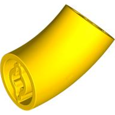 yellow brick round 2 x 2 d 45 degrees elbow 27.7mm standing height