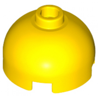 yellow brick round 2 x 2 dome top