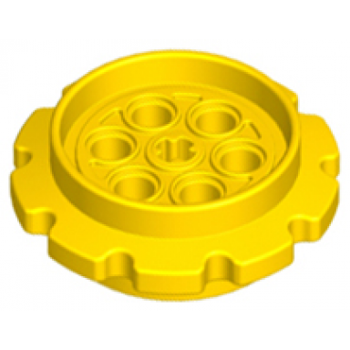 yellow technic tread sprocket wheel large