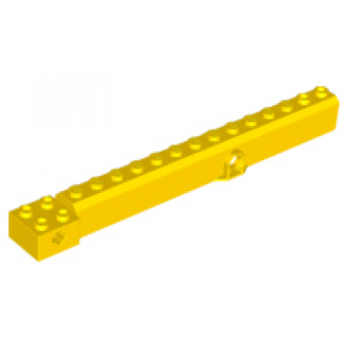 yellow crane arm outside wide with pin hole at mid-point