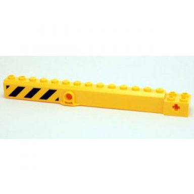 yellow crane arm outside wide with pin hole at mid-point with black and yellow danger stripes pattern on both sides stickers - set 4204