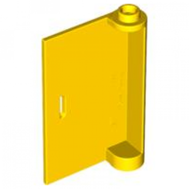 yellow door 1 x 3 x 4 left - open between top and bottom hinge