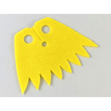 yellow minifigure cape cloth 8 points short - spongy stretchable fabric