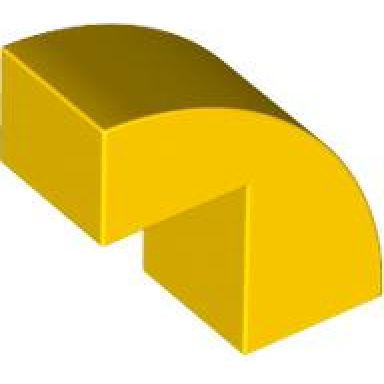 yellow slope curved 2 x 1 x 1 2 3