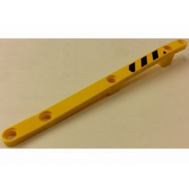 yellow crane harbor derrick 16 with double attachment with black and yellow danger stripes pattern modell left side sticker - set 7685