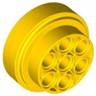 yellow wheel 31mm d x 15mm technic