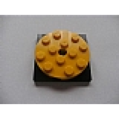 yellow turntable 4 x 4 x 2 3 with black square base free-spinning 60474 61485