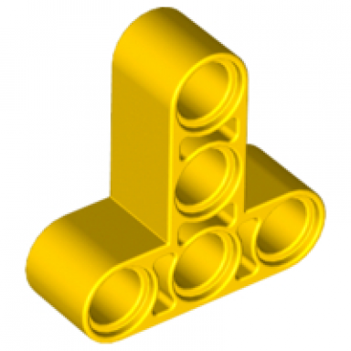 yellow technic liftarm modified t-shape thick 3 x 3