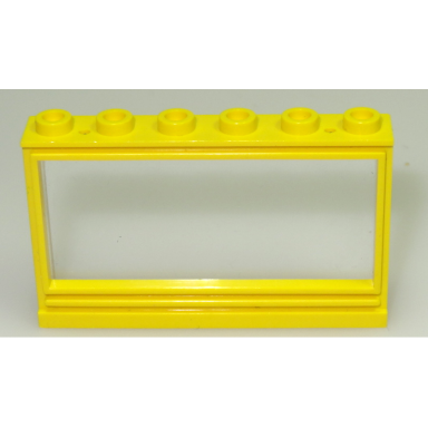 yellow window 1 x 6 x 3 panorama with glass