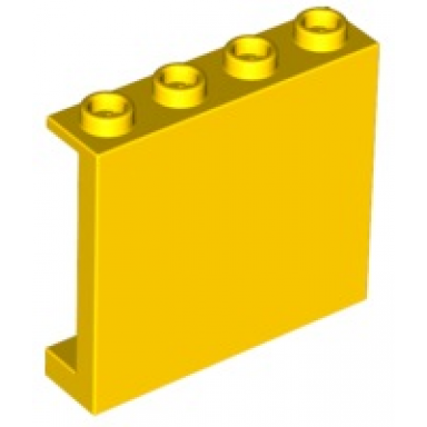 yellow panel 1 x 4 x 3 with side supports - hollow studs
