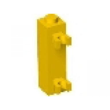 yellow brick modified 1 x 1 x 3 with 2 clips vertical undetermined type