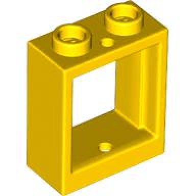 yellow window 1 x 2 x 2 flat front