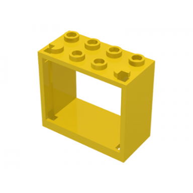 yellow window 2 x 4 x 3 - hollow studs