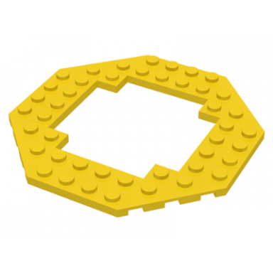 yellow plate modified 10 x 10 octagonal with 6 x 6 open center