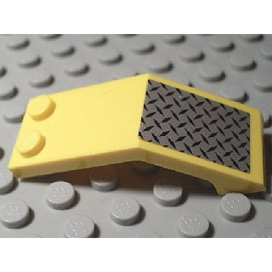 yellow windscreen 5 x 2 x 1 2 3 with checkered plate mudguard pattern sticker - sets 4514 7243