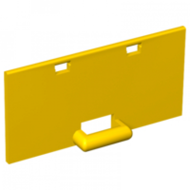 yellow duplo container box 2 x 4 x 2 door with handle