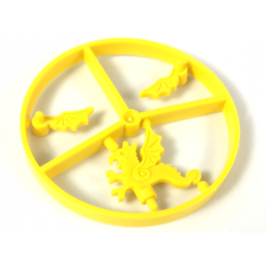 yellow minifigure plume wheel sprue complete dragon