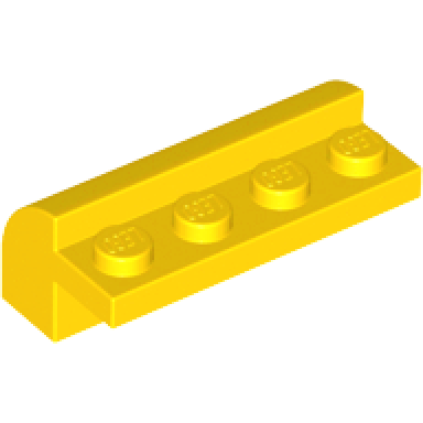 yellow slope curved 2 x 4 x 1 1 3 with 4 recessed studs