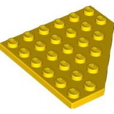 yellow wedge plate 6 x 6 cut corner
