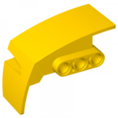 yellow technic panel car mudguard right