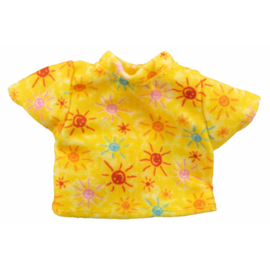 yellow duplo doll cloth t-shirt with sun pattern