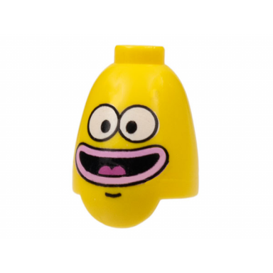 yellow minifigure head modified spongebob ice cream vendor pattern