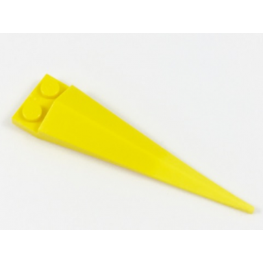 yellow plate modified 1 x 2 with angular extension with molded flexible rubber yellow tip pattern