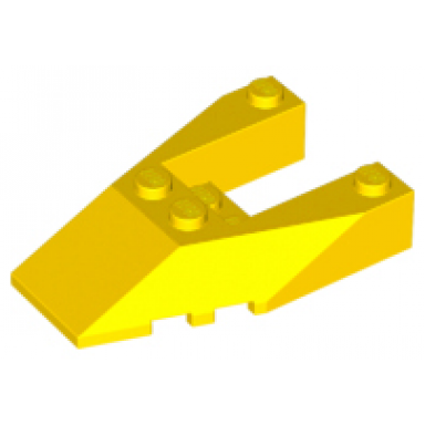 yellow wedge 6 x 4 cutout with stud notches