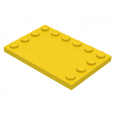 yellow tile modified 4 x 6 with studs on edges