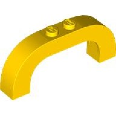 yellow arch 1 x 6 x 2 curved top