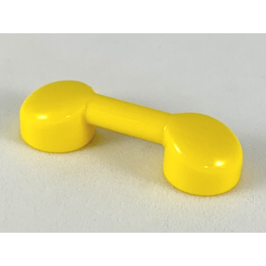 yellow bar 1 x 3 with 2 stud receptacles radio handle telephone handset