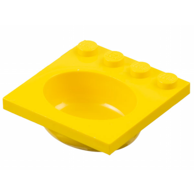 yellow container sink 4 x 4 with elliptical basin