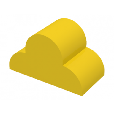 yellow slope curved 4 x 2 x 2 triple