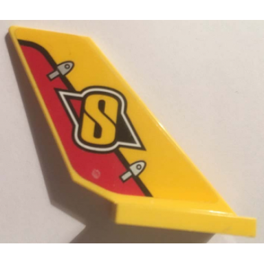 yellow tail shuttle with yellow s on yellow and red rudder pattern on both sides stickers - set 60144
