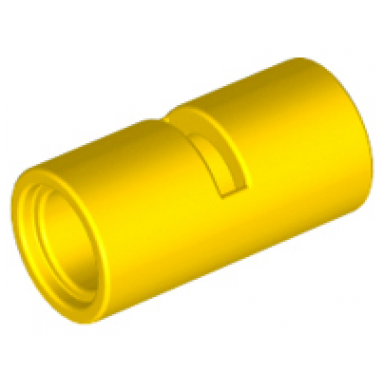 yellow technic pin connector round 2l with slot pin joiner round