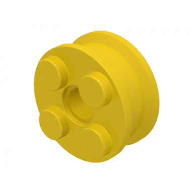 yellow wheel freestyle with technic pin hole