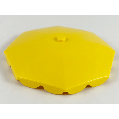 yellow belville umbrella top with rounded bottom flaps