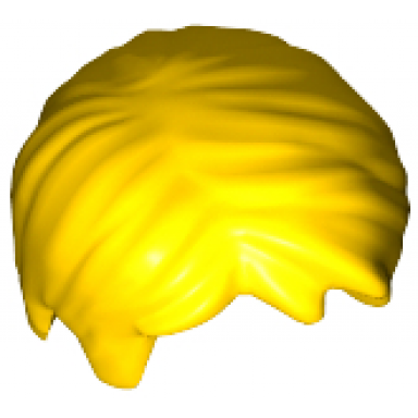 yellow minifigure hair short tousled with side part