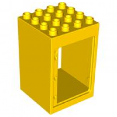 yellow duplo door window frame 4 x 4 x 5