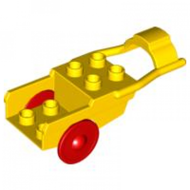 yellow duplo horse drawn cart