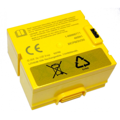 yellow electric rechargeable battery 7.3v small - spike prime
