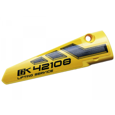 yellow technic panel fairing 6 long smooth side b with black 42108 lifting service and air vents pattern sticker - set 42108