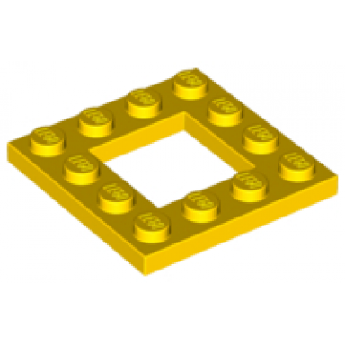 yellow plate modified 4 x 4 with 2 x 2 open center