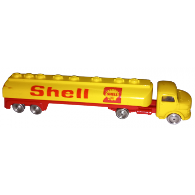 yellow ho scale mercedes tanker with shell pattern